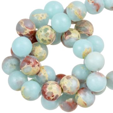 Imperial Jaspis Perlen (6 mm) Misty Aqua (60 Stück)