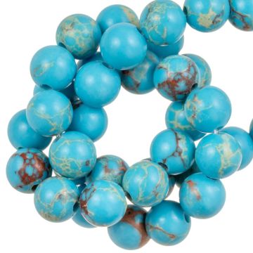 Imperial Jaspis Perlen (6 mm) Ocean Blue (60 Stück)