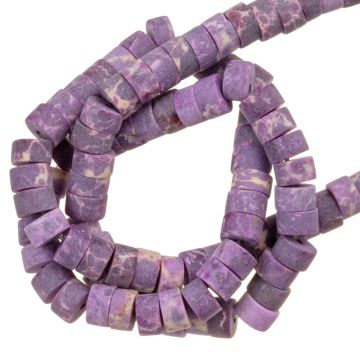 Imperial Jaspis Perlen Frosted Heishi-Scheibe (4 x 2 mm) Lavender Purple (156 Stück)