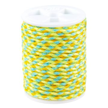 Geflochtene Schmuckkordel Polycotton 4-Strängig (1.5 mm) Summer Green (4 Meter)